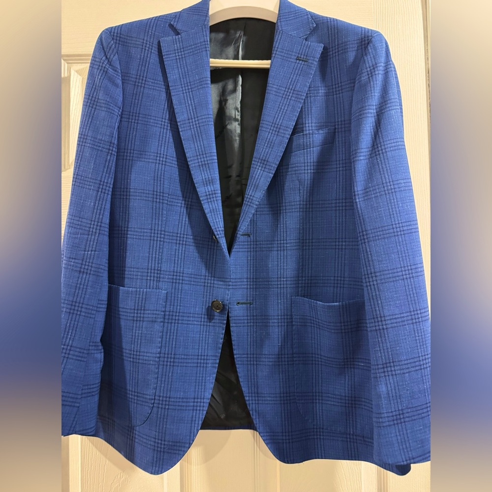 Pre-owned SAKS FIFTH AVENUE - BY ERMENEGILDO ZEGNA "CROSS-PLY" BLAZER - 38